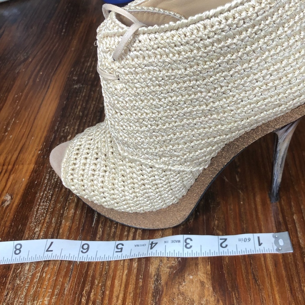 Burberry English Icons Darfield Peep Toe Desert Boot Heels Size 5 EU 35✨ - Picture 14 of 16